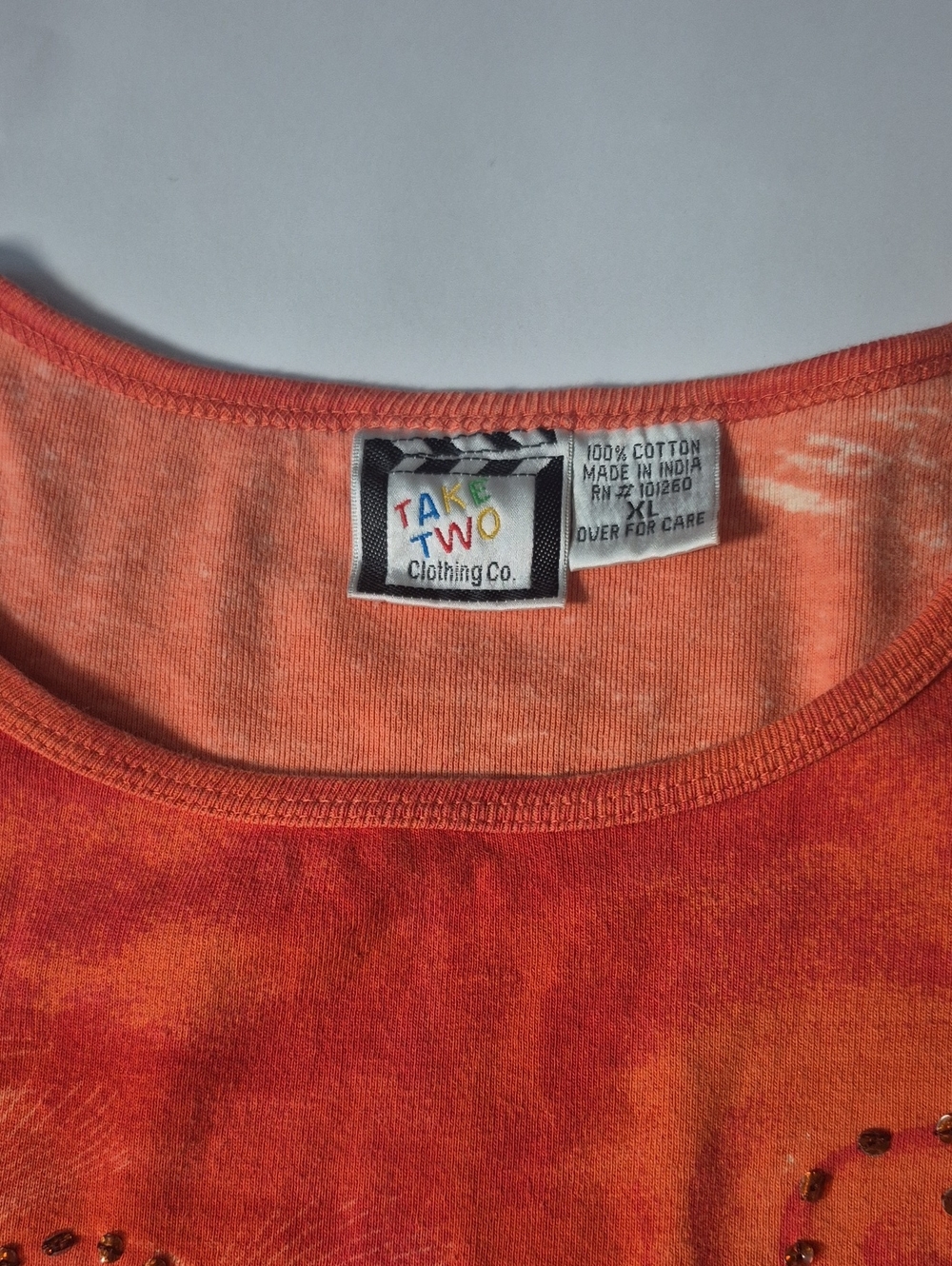 TAK TWO Orange Tie-Dye Women’s Tank Top